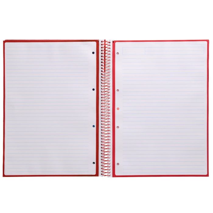 Cuaderno Espiral A4 Micro Antartik Tapa Forrada80H 90 gr Horizontal 1 Banda 4 Taladros Color Frambuesa 4