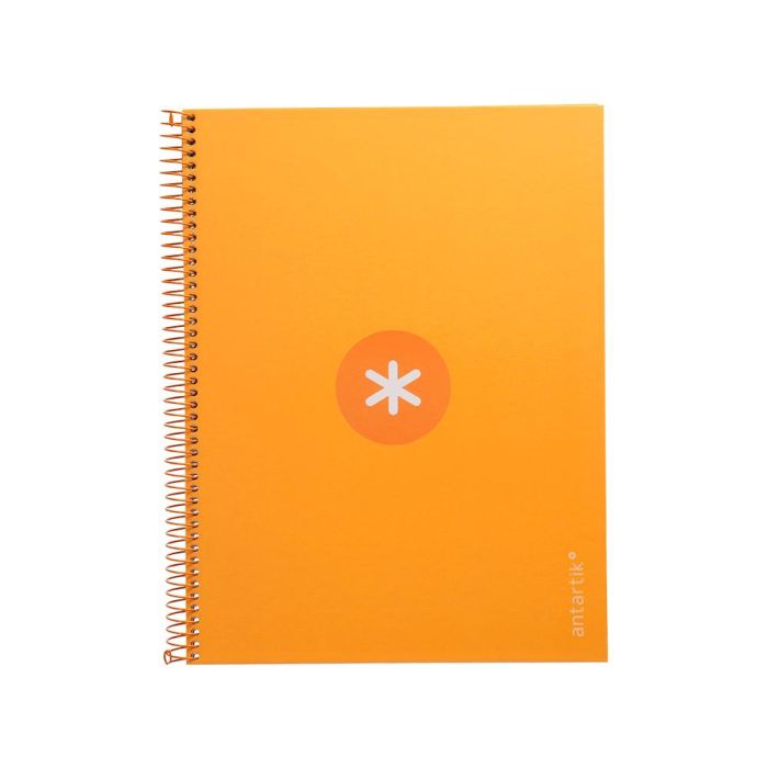 Cuaderno Espiral A4 Micro Antartik Tapa Forrada80H 90 gr Horizontal 1 Banda 4 Taladros Color Mostaza