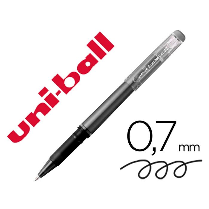 Rotulador Uni-Ball Roller Uf-222 Tinta Gel Borrable 0,7 mm Negro 12 unidades