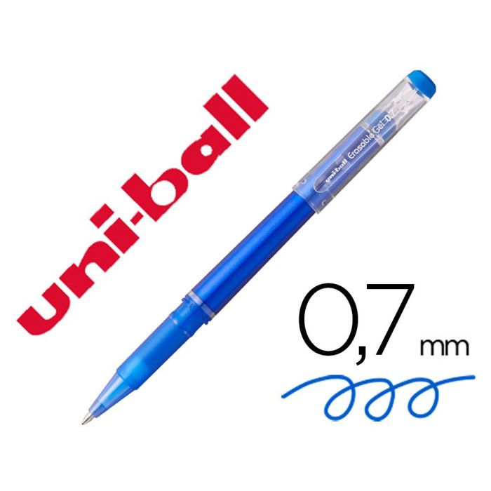Rotulador Uni-Ball Roller Uf-222 Tinta Gel Borrable 0,7 mm Azul 12 unidades