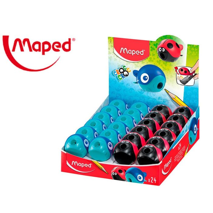 Sacapuntas Maped Plastico Croc Croc Easy 1 Uso Con Deposito