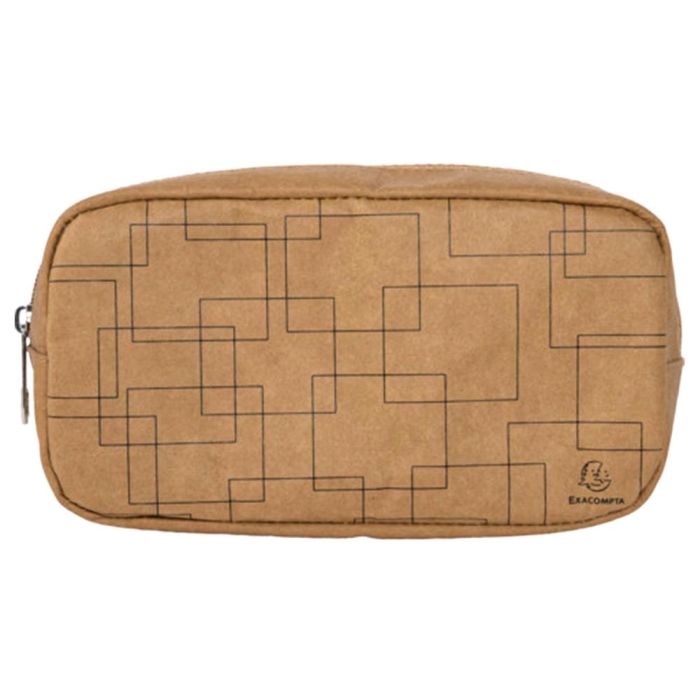 Bolso Escolar Exacompta Eterneco Cuero Imitacion Vegetal Grande Rectangular 105x75x205 mm