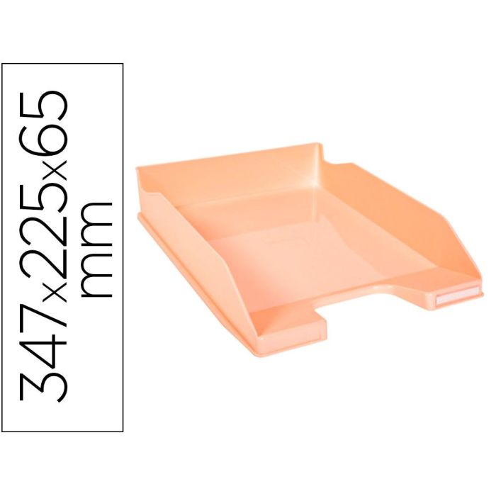 Bandeja Sobremesa Exacompta Aquarel Combo Midi Coral Pastel 347x255x65 mm