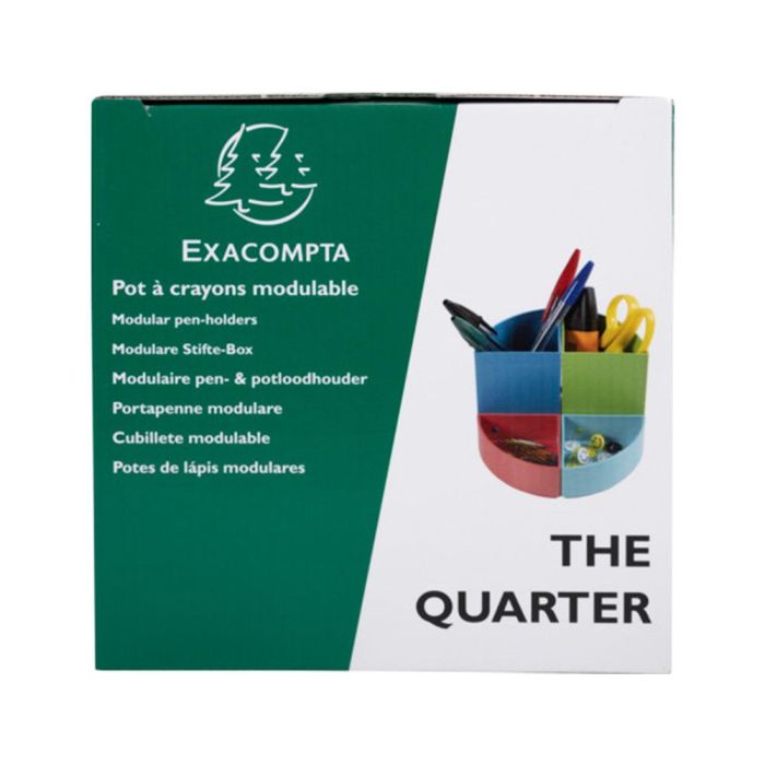 Organizador De Sobremesa Exacompta Aquarel The Quarter 4 Compartimentos Modulables Colores Pastel 120x120X83 mm 7