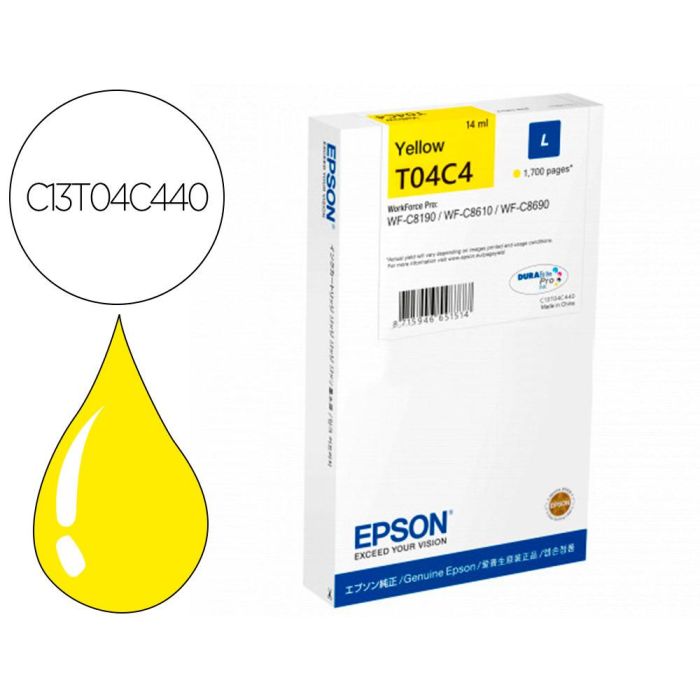 Ink-Jet Epson 4C4 Amarillo 1700 Paginas