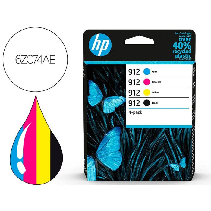 Toner Hp 912 -6Zc74Ae Multi Pack Negro - Cian - Magenta - Amarillo