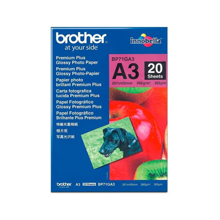 Papel Fotografico Brother Premium Plus Brillo Din A3 260 gr-M2 Ink-Jet Pack De 20 Hojas 1