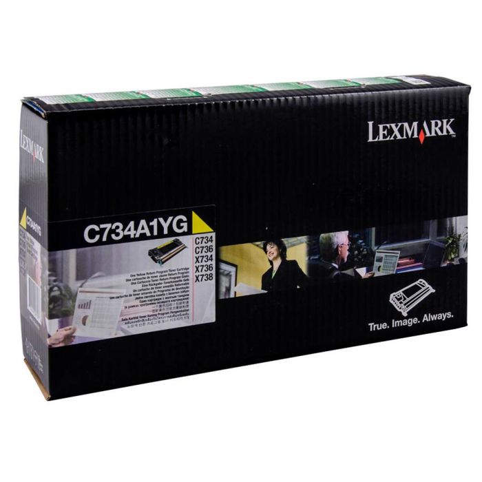 Toner Laser Lexmark C734 Amarillo 6000 Paginas 1