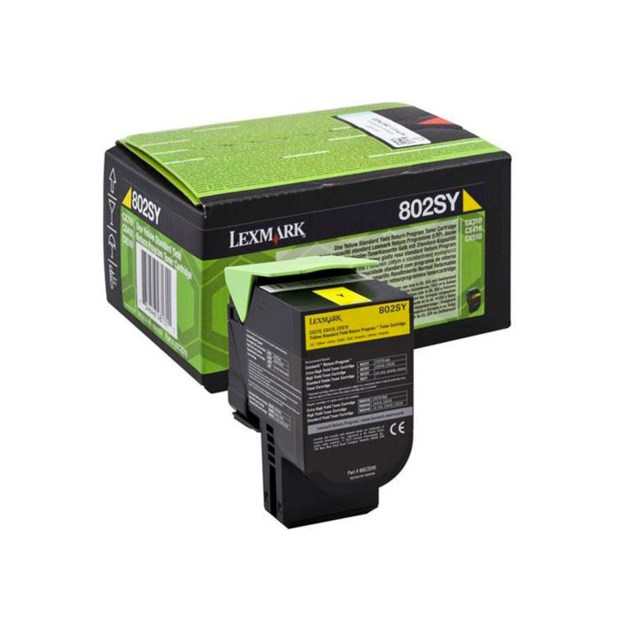 Toner Laser Lexmark 80C2Sye Amarillo 2000 Paginas 1