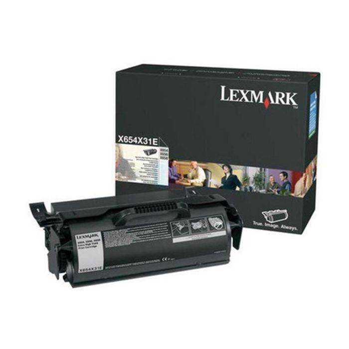 Toner Lexmark Laser X654x31E - X654De- 654 - 656De - 658De Negro 36000 Paginas 2