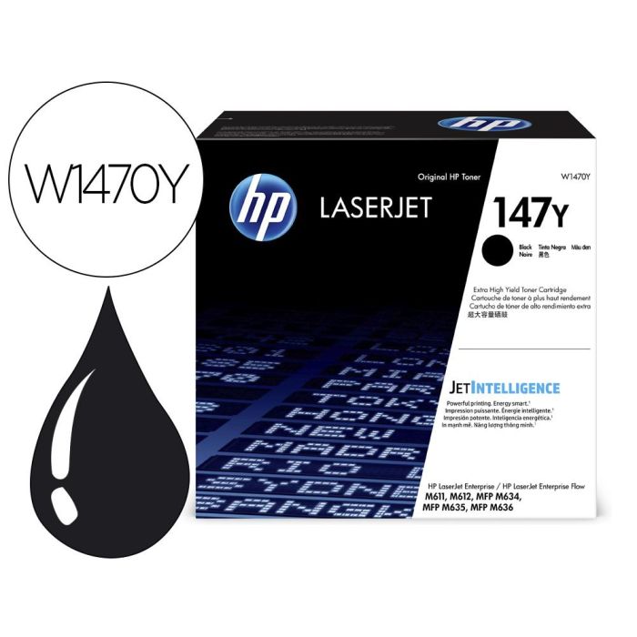 Hp Toner Negro Laser M611, M612, M635, M636 - 147Y