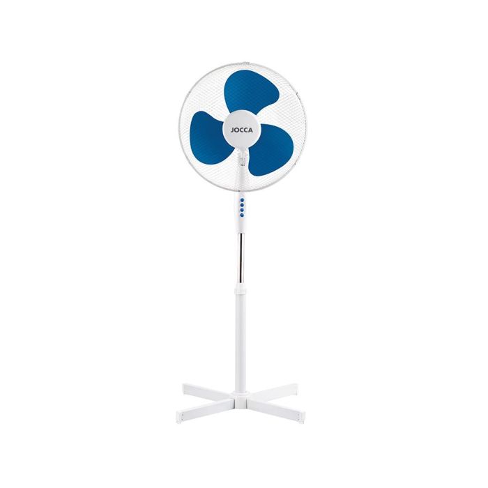 Ventilador De Pie Jocca 3 Velocidades Cabezal Reclinable 40 W Diametro 400 mm 420x520X1200 mm