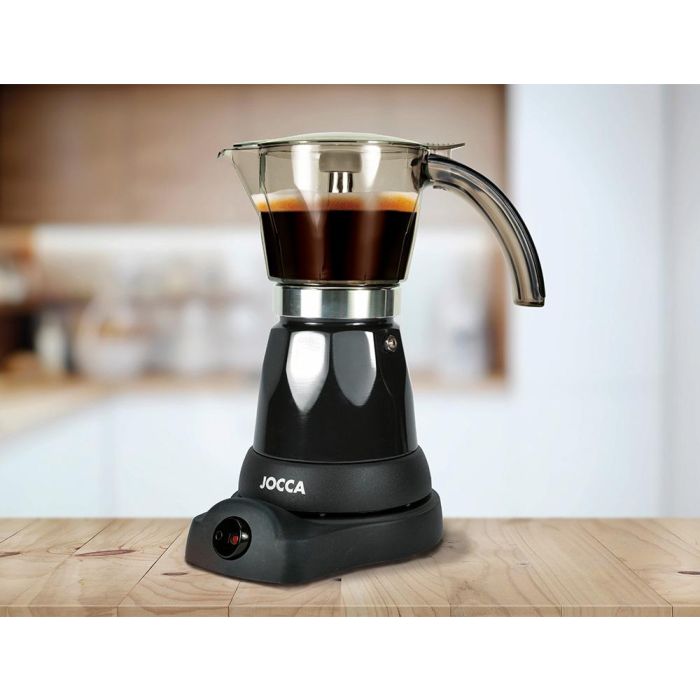 Cafetera Jocca Italiana Electrica Capacidad 6 Tazas Jarra Transparente Sin Cables 220-240 V Color Negro 1