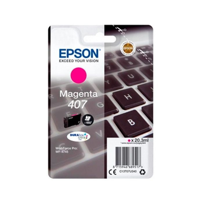 Ink-Jet Epson 407 L Clavier Wf-4745 Series Magenta 1900 Paginas 1