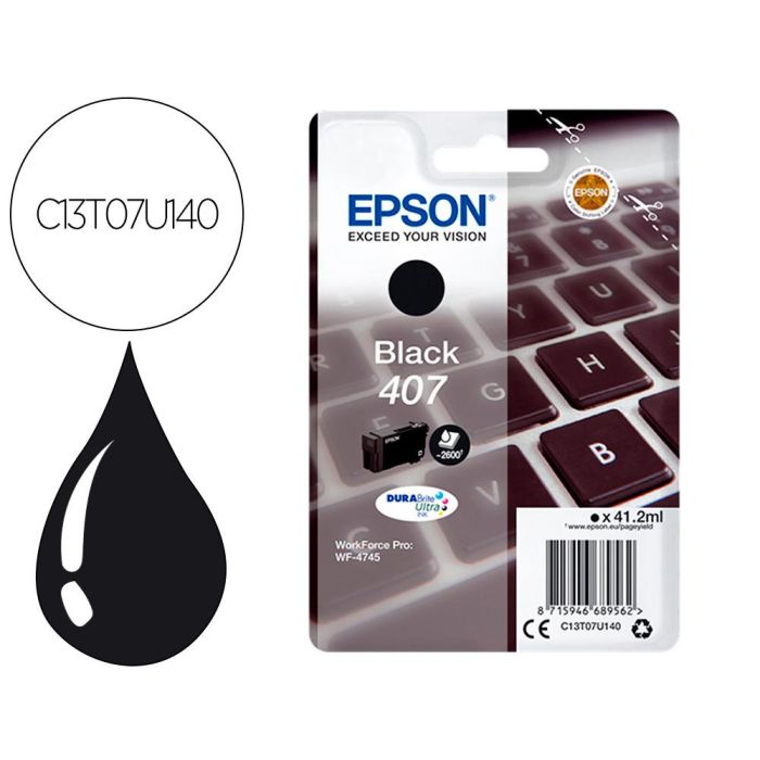 Epson Tinta Negro Workforce Pro 4745 Series - Nº 407