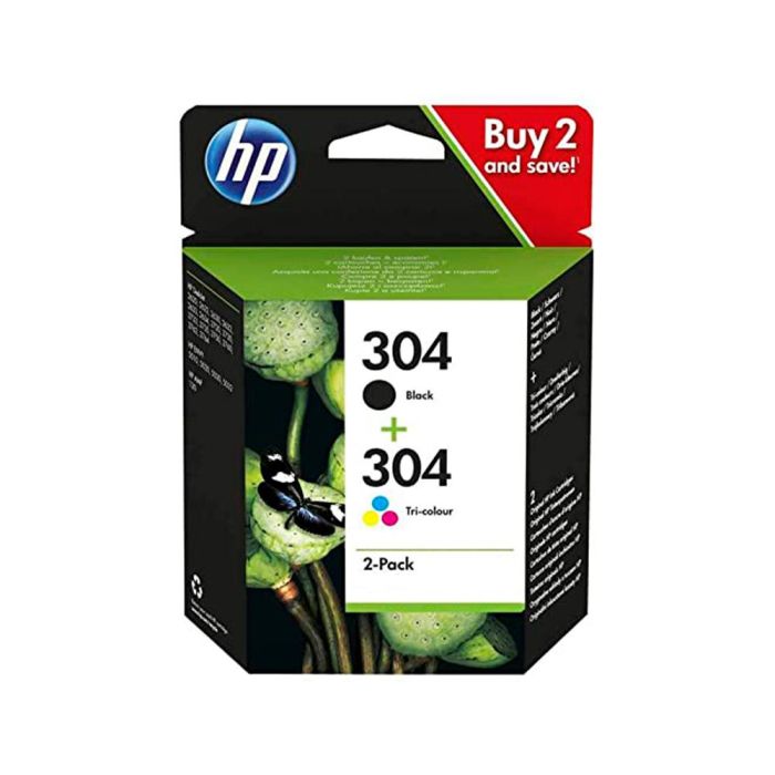 Ink-Jet Hp 304 3Jb05Ae Deskjet 2620 - 2630 - 3720 - 3730 - 3750 - 3760 - Envy 5010 - 5020 - 5030 Multipack 1