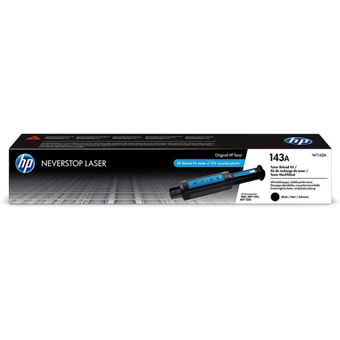 Tinta de recarga HP W1143A Negro Tóner 1