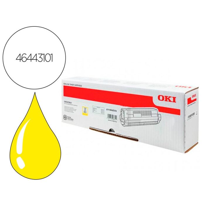 Toner Oki Laser 46443101 C833 - C843 Amarillo 10000 Paginas