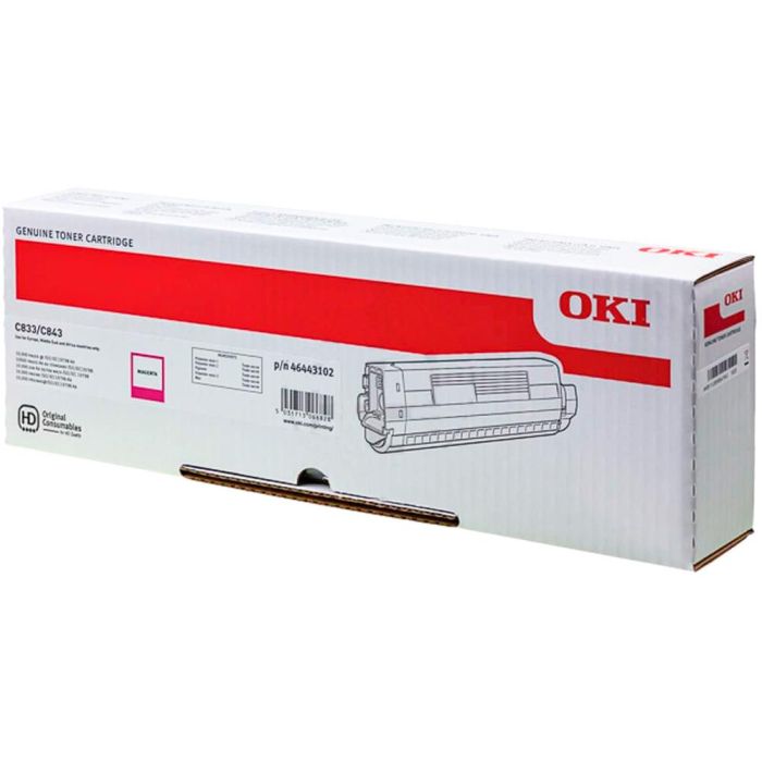 Toner Oki Laser 46443102 C833 - C843 Magenta 10000 Paginas 1