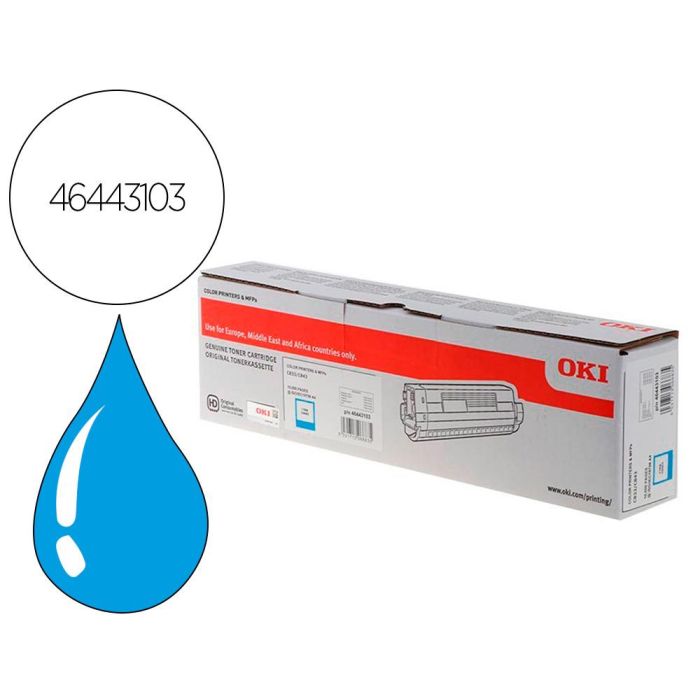 Toner Oki Laser 46443103 C833 - C843 Cian 10000 Paginas