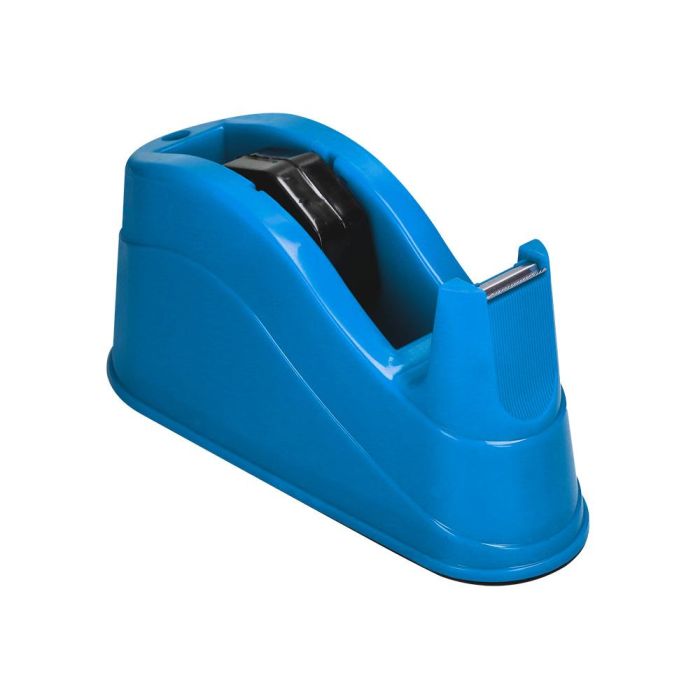 Portarrollo Sobremesa Q-Connect Plastico Para Cintas De 66 Mt Color Azul 220x100X70 mm 1