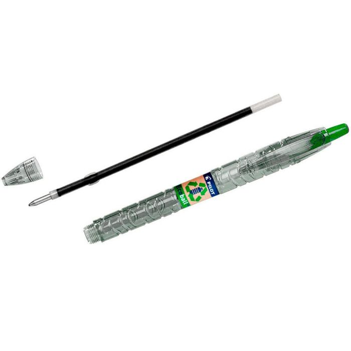 Boligrafo Pilot Ecoball Plastico Reciclado Tinta Aceite Punta De Bola 1 mm Color Verde 10 unidades 3