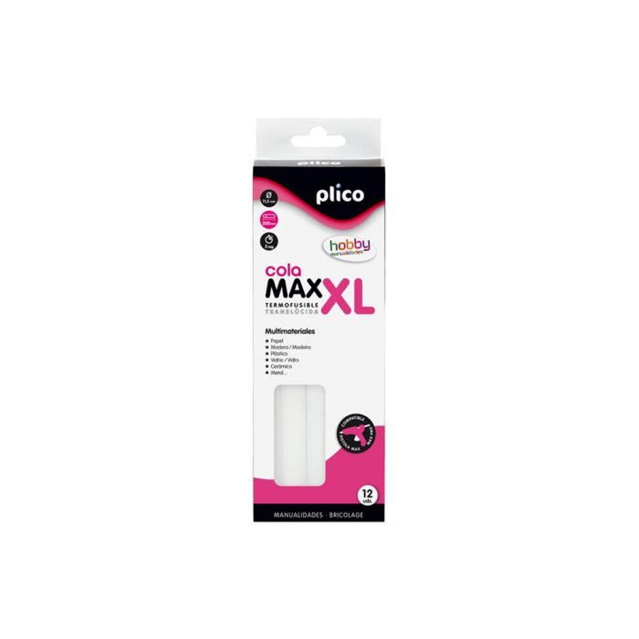 Barra Termofusible Plico Cola Max XL Baja Temperatura 11,5 mm De Diametro X 200 mm De Alto Blister De 12 Unidades 1