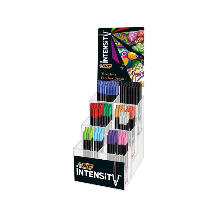 Rotulador Bic Intensity Fine Punta De Fibra 0,4 mm Expositor 192 Unidades Colores Surtidos 160x130X345 mm 1