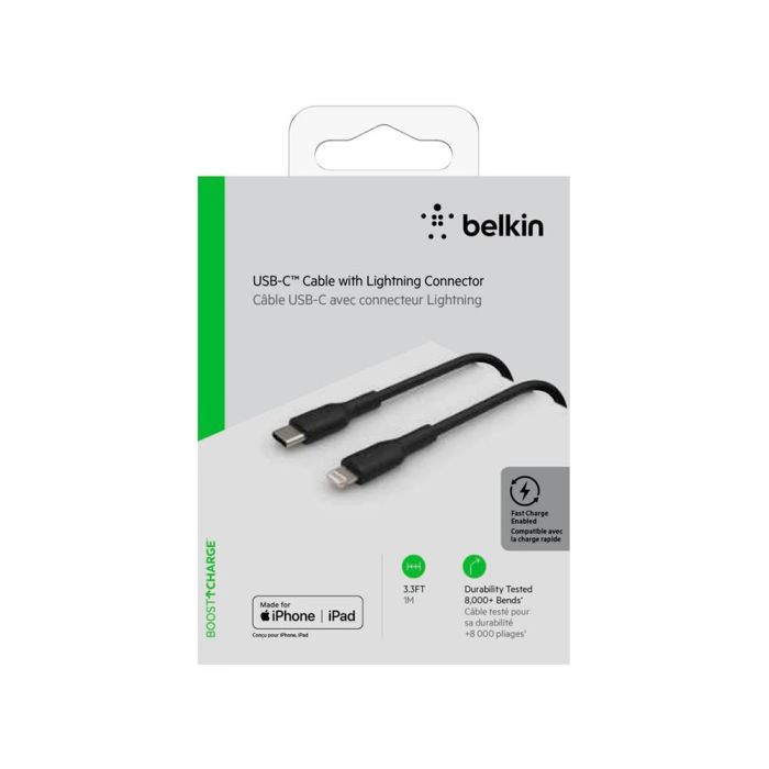 Cable Belkin Caa003Bt1Mbk Usb-C A Lightning Boost Charge Longitud 1 M Color Negro 2