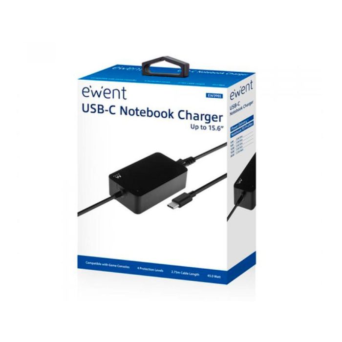 Cargador Ewent Para Portatil Usb Type-C 100-240 V 45 W 2