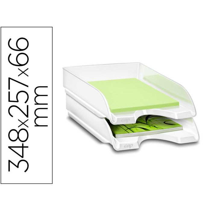 Bandeja Sobremesa Cep Protect Antibacteriana Plastico Color Blanco 348x257x66 mm