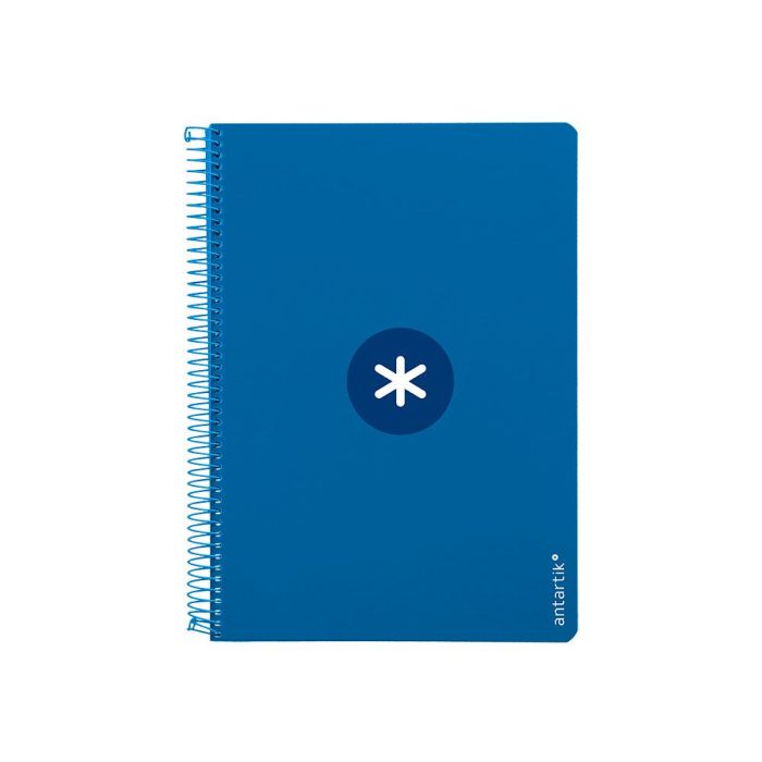 Cuaderno Espiral A4 Antartik Tapa Dura 80H 90 gr Cuadro 4 mm Con Margen Color Azul Oscuro 1