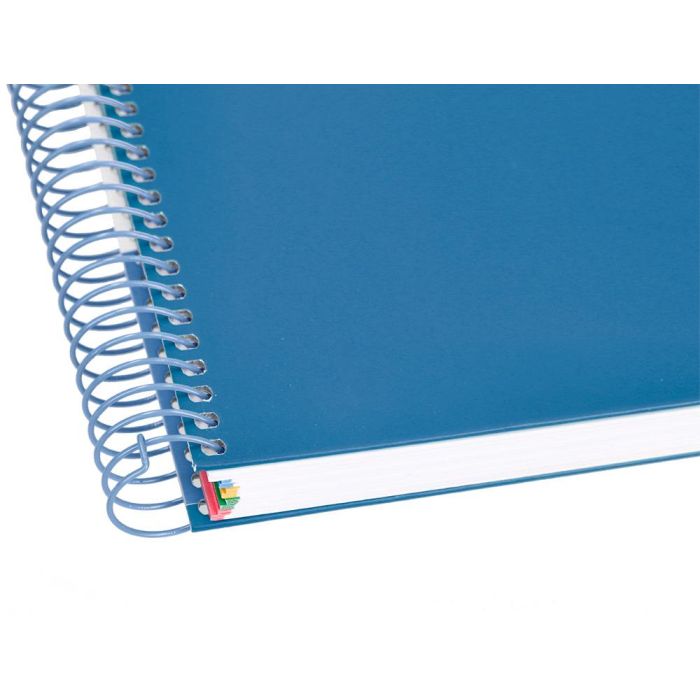 Cuaderno Espiral A4 Micro Antartik Tapa Forrada120H 100 gr Cuadro 5 mm 5 Banda4 Taladros Color Azul Marino 1