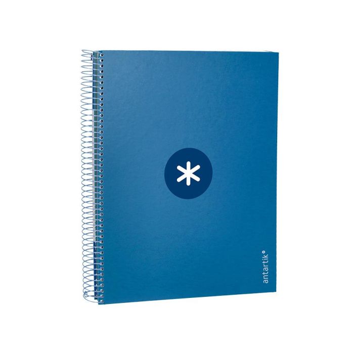 Cuaderno Espiral A4 Micro Antartik Tapa Forrada 120H 90 gr Horizontal 5 Bandas 4 Taladros Color Azul Oscuro 4