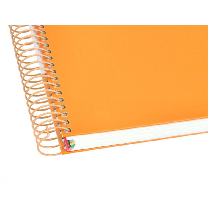 Cuaderno Espiral A4 Micro Antartik Tapa Forrada120H 100 gr Horizontal 5 Banda4 Taladros Color Mostaza 3