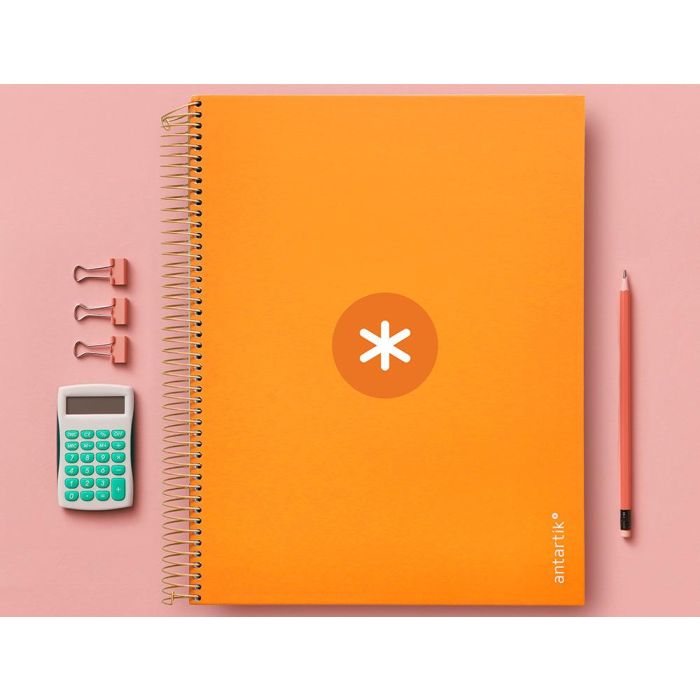 Cuaderno Espiral A4 Micro Antartik Tapa Forrada 120H 90 gr Horizontal 5 Bandas 4 Taladros Color Mostaza 9