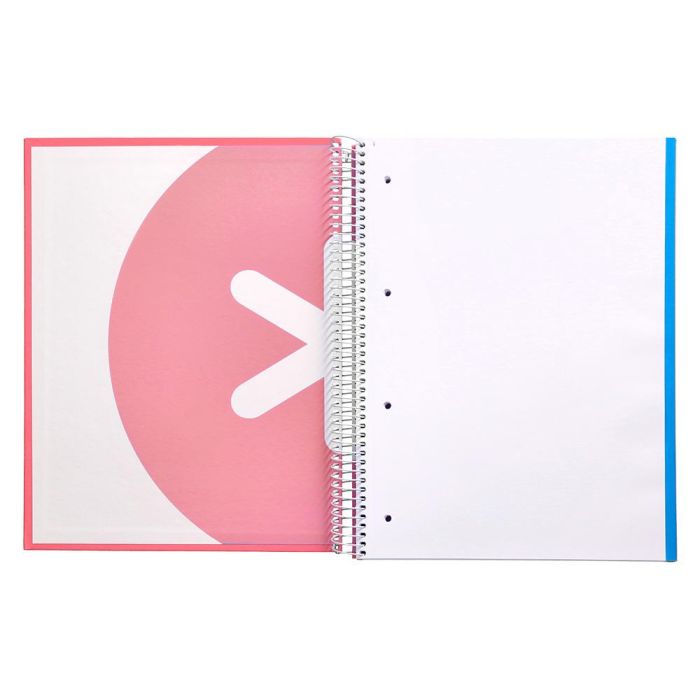 Cuaderno Espiral A4 Micro Antartik Tapa Forrada 120H 100 gr Liso 5 Bandas 4 Taladros Color Coral 3