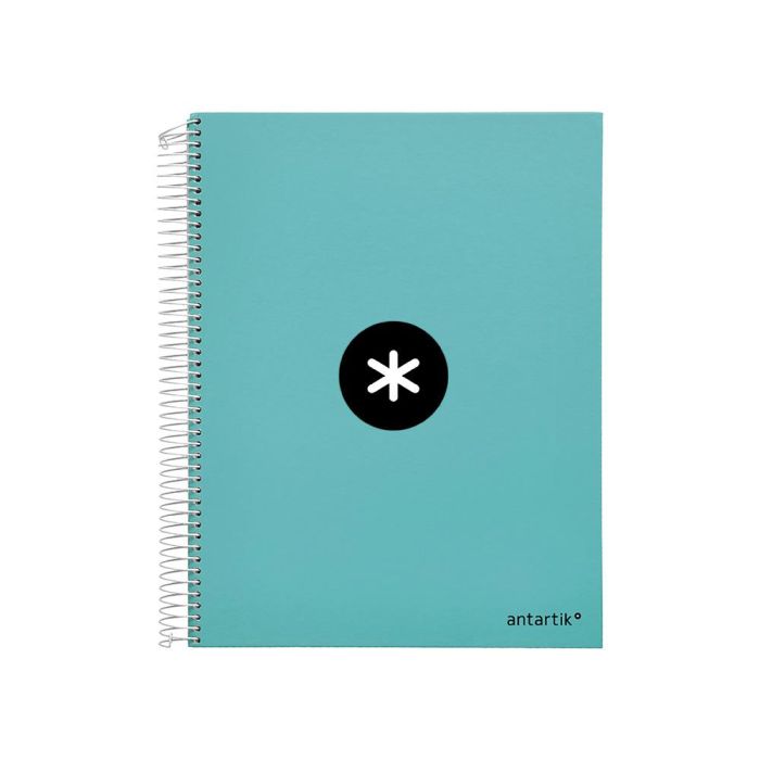 Cuaderno Espiral A4 Micro Antartik Tapa Forrada 120H 90 gr Liso 5 Bandas 4 Taladros Color Menta 1