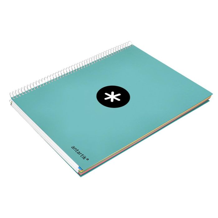 Cuaderno Espiral A4 Micro Antartik Tapa Forrada 120H 90 gr Liso 5 Bandas 4 Taladros Color Menta 5