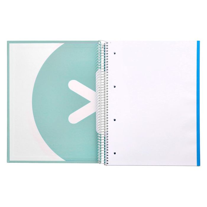 Cuaderno Espiral A4 Micro Antartik Tapa Forrada 120H 90 gr Liso 5 Bandas 4 Taladros Color Menta 6