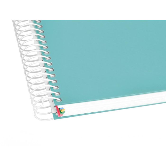 Cuaderno Espiral A4 Micro Antartik Tapa Forrada 120H 90 gr Liso 5 Bandas 4 Taladros Color Menta 7