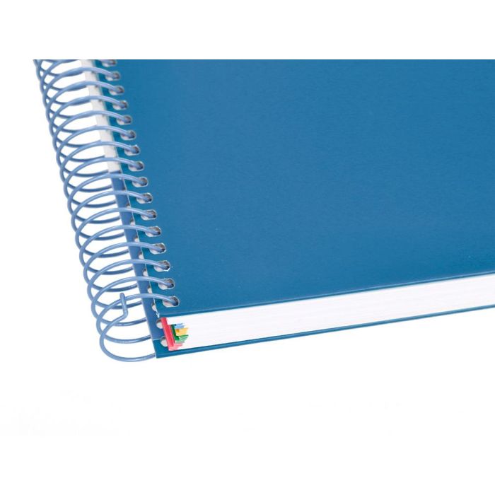 Cuaderno Espiral A5 Micro Antartik Tapa Forrada120H 90 gr Cuadro 5 mm 5 Bandas6 Taladros Color Azul Oscuro 7