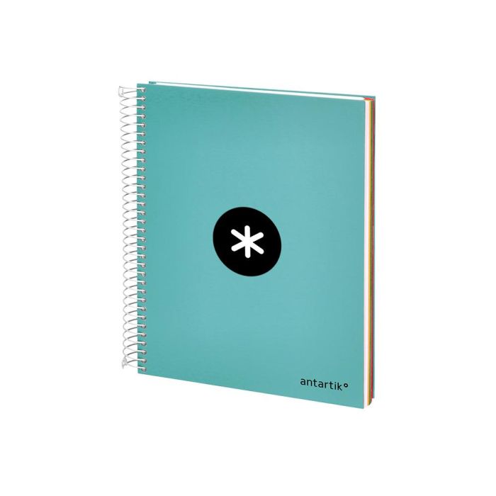 Cuaderno Espiral A5 Micro Antartik Tapa Forrada120H 90 gr Liso 5 Bandas 6 Taladros Color Menta 3