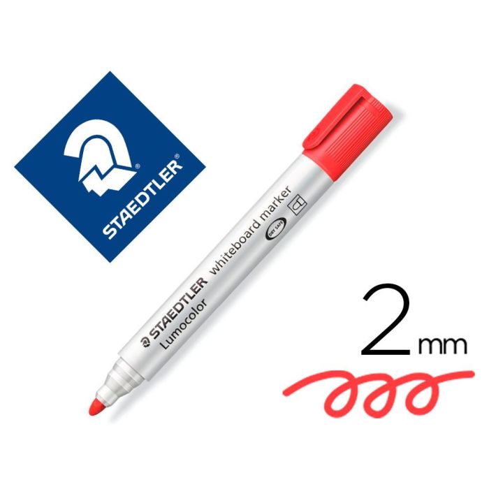 Rotuladores Staedtler Lumocolor 351-2 Pizarra blanca Blanco Rojo (10 Unidades) (1 unidad)