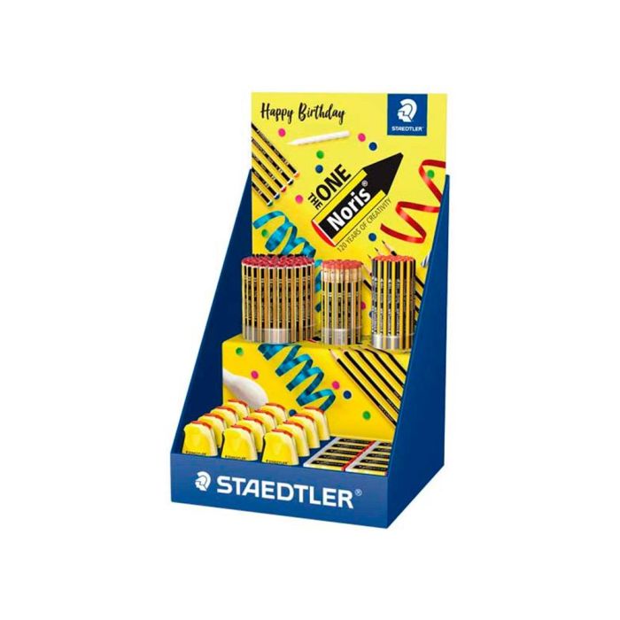 Expositor Sobremesa Staedtler Noris 120 Diseño Feliz Aniversario 152 Unidades Surtidas 383x382X250 mm 1