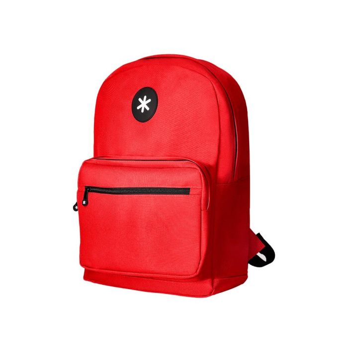 Cartera Antartik Mochila Con Asa Y Bolsillo Frontal Concremallera Color Rojo 320x140x430 mm