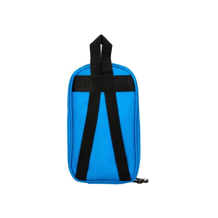 Bolso Escolar Portatodo Antartik Forma De Mochila Con Bolsillo Y 4 Departamentos Color Azul 230x50X120 mm 2