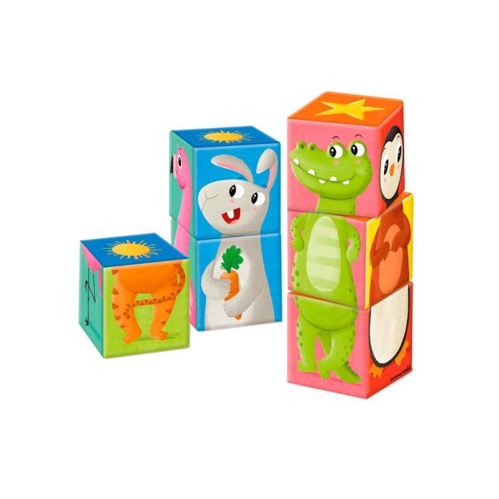 Puzle Goula Cubos De Carton Apilables Match&Mix 6 Piezas 1