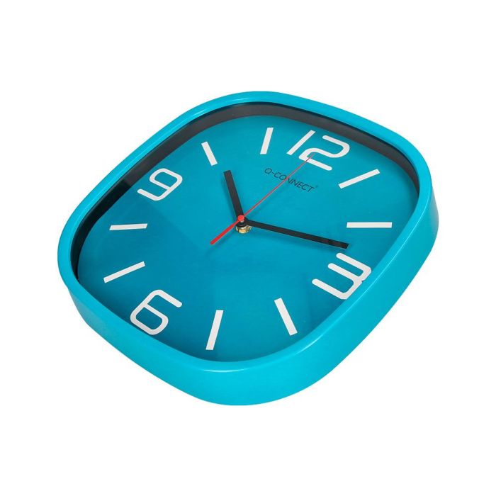 Reloj Q-Connect De Pared De Plastico Redondo 30 cm Movimiento Silencioso Color Azul 2