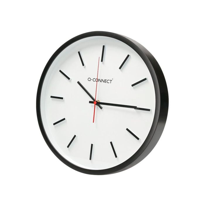 Reloj Q-Connect De Pared De Plastico Redondo 34,4 cm Movimiento Silencioso Color Negro 2